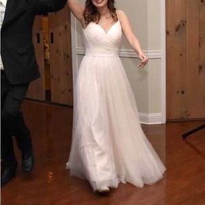 Blush pink wedding dress size 6